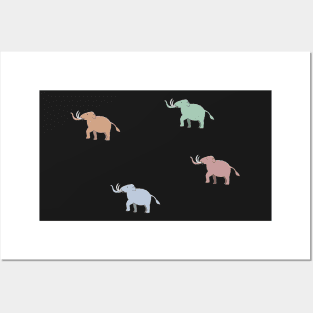 Woolly Mammoth Herd - Cute Kids Cartoon Posters and Art